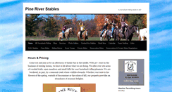 Desktop Screenshot of pineriverstables.com