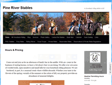 Tablet Screenshot of pineriverstables.com